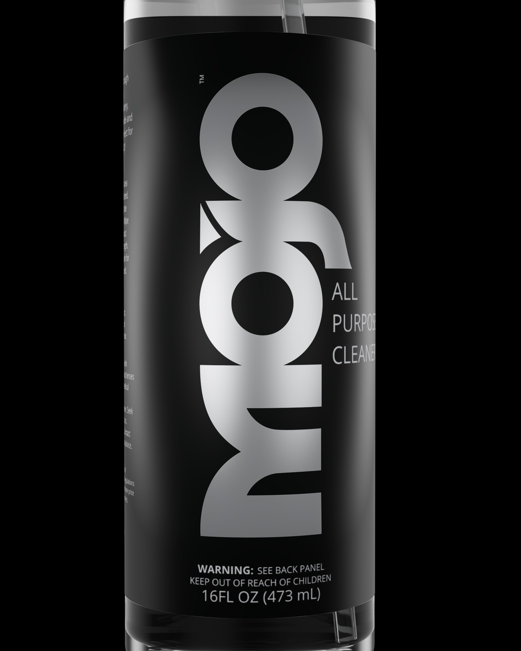 Close view of the front of the MOJO label on the bottle.